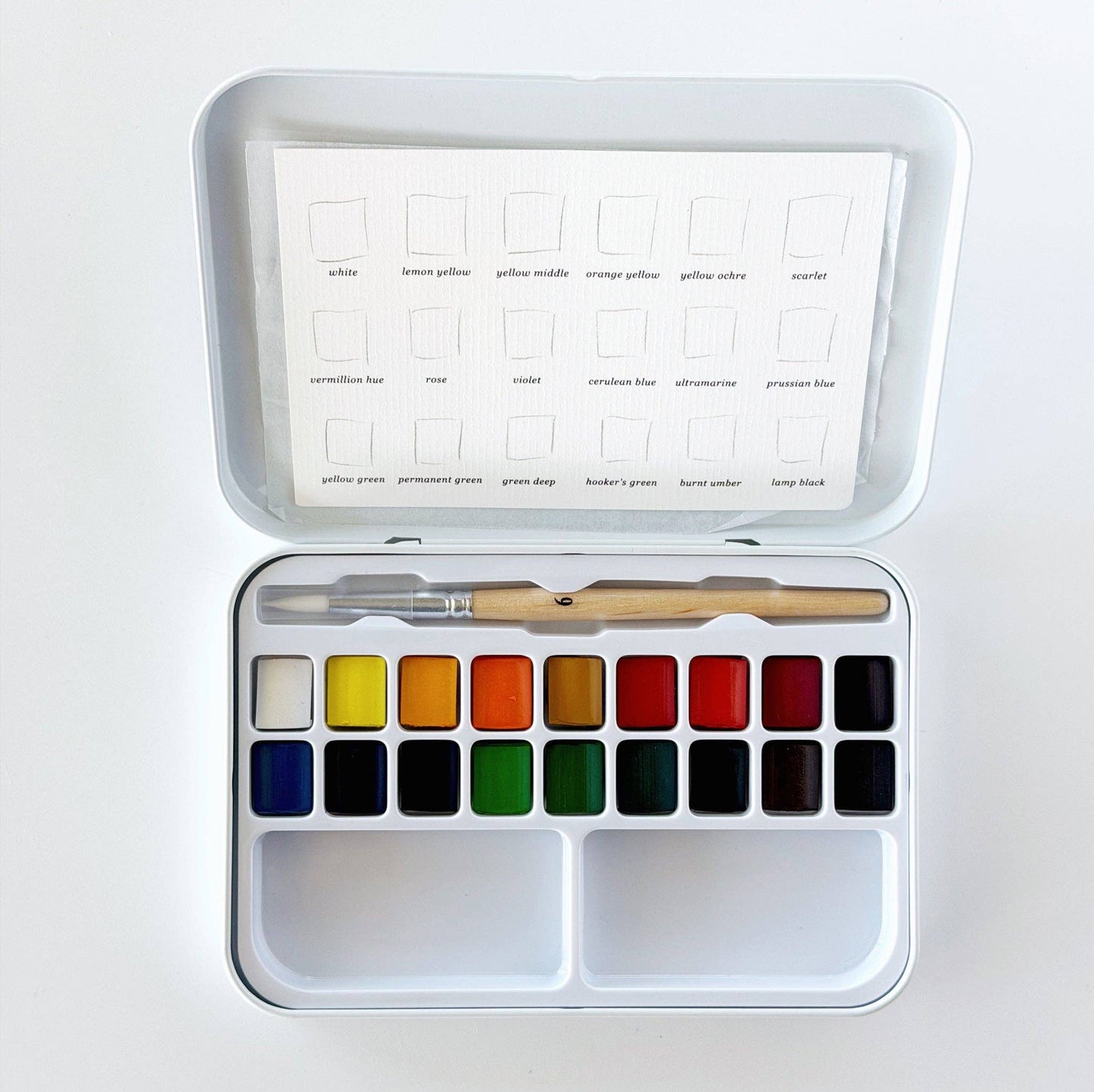 The Porch Watercolor paint set 18 colors with brush