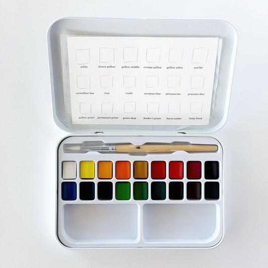 The Porch Watercolor paint set 18 colors with brush