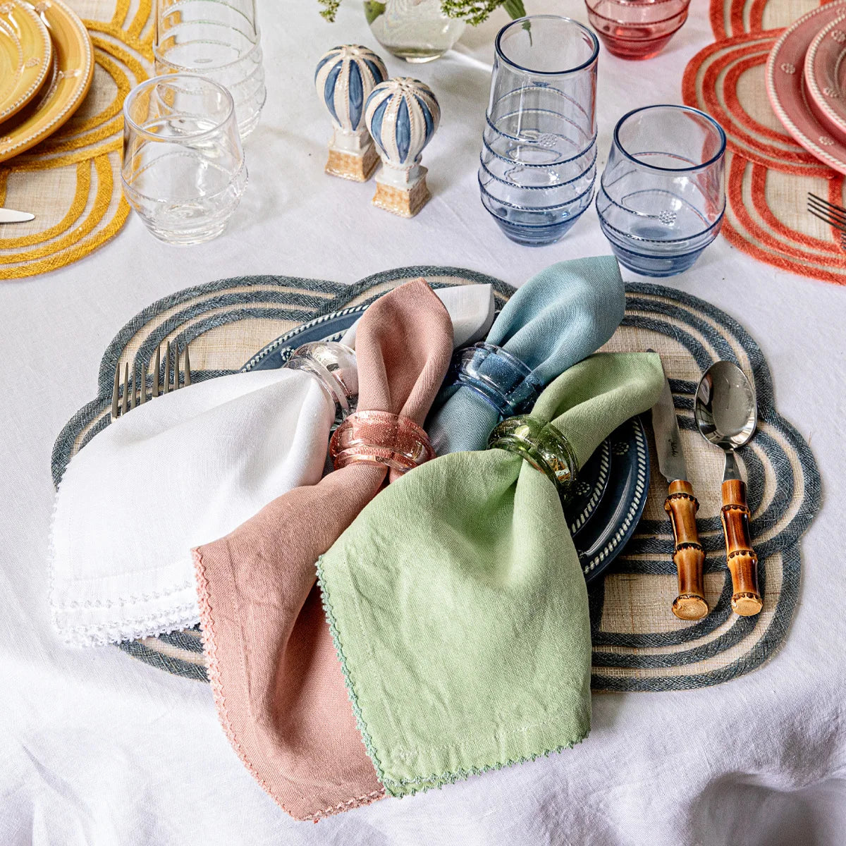 Juliska Berry Scallop Napkin- Whitewash