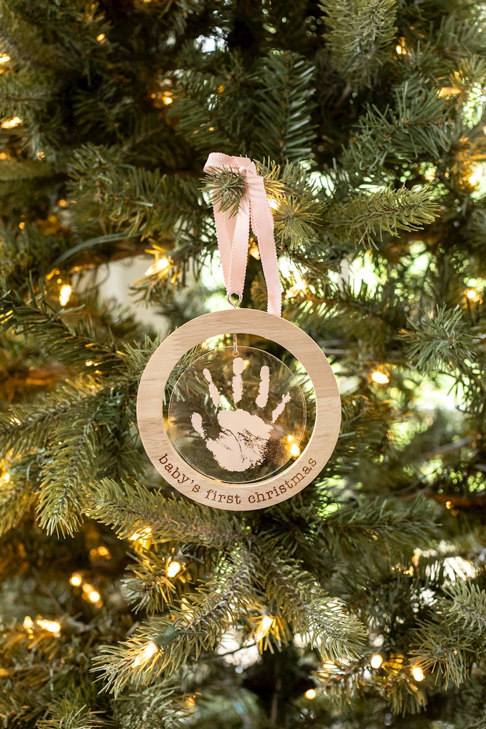 The Porch Mud Pie Pink Handprint Ornament