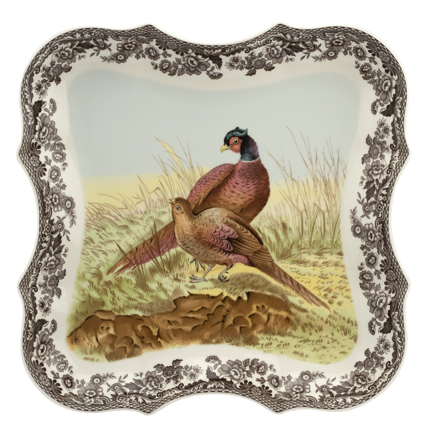 Spode Woodland Devonia Tray 14 Inch, Pheasant