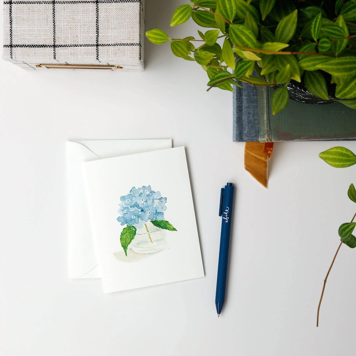 The Porch Hydrangea notecard: Single card