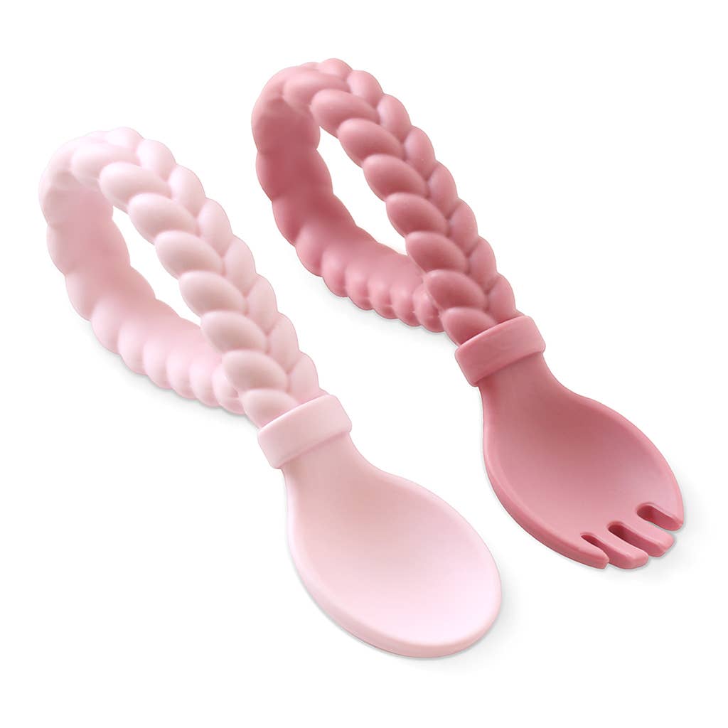 The Porch Sweetie Spoons™ Spoon + Fork Set: Pink