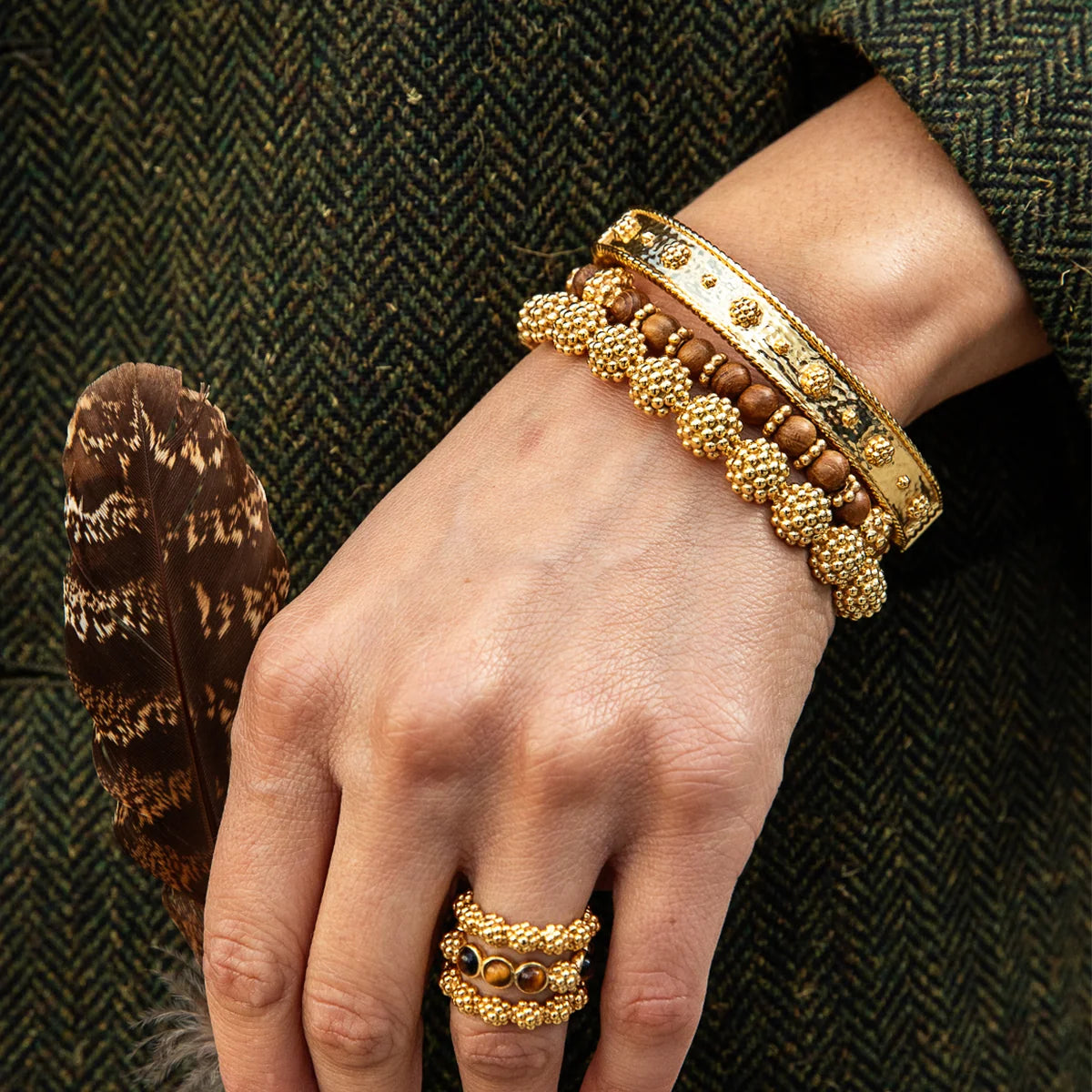 Capucine De Wulf Berry Stretch Bracelet - Teak