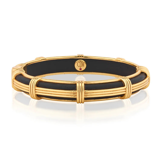 Capucine De Wulf Gaia Petite Hinged Bangle, S/M - Ebony