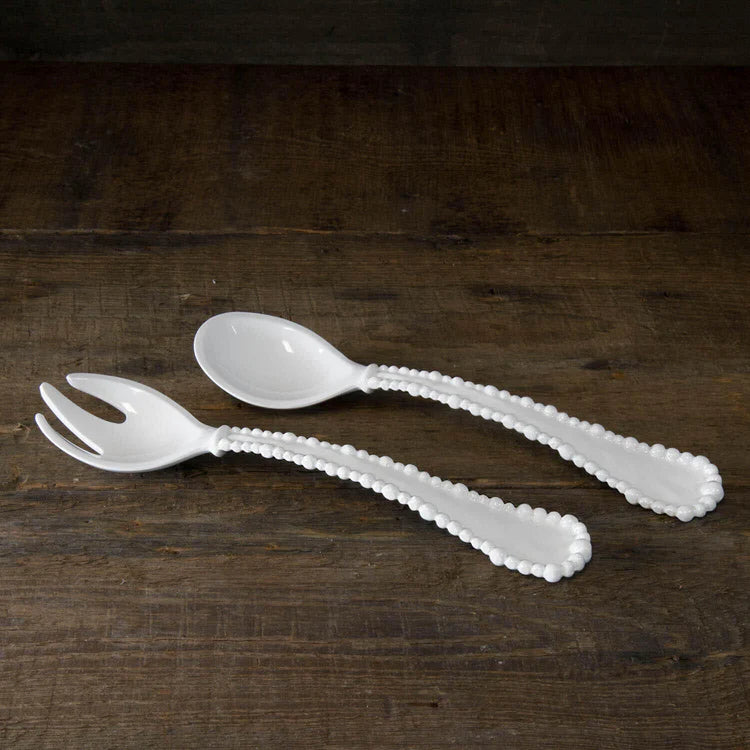 Beatriz Ball VIDA Alegria Large Salad Servers (White)