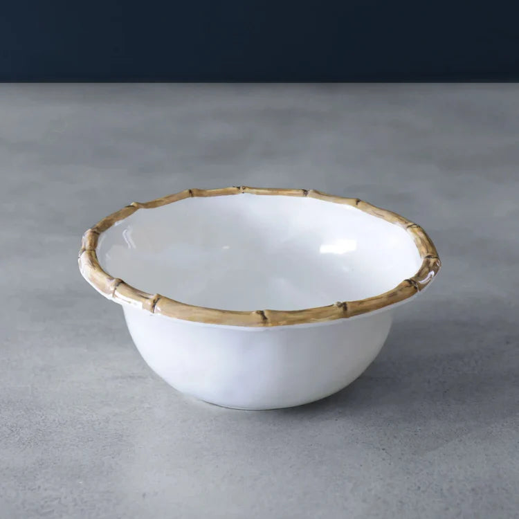 Beatriz Ball VIDA Bamboo 7.5" Cereal Bowl (White and Natural)