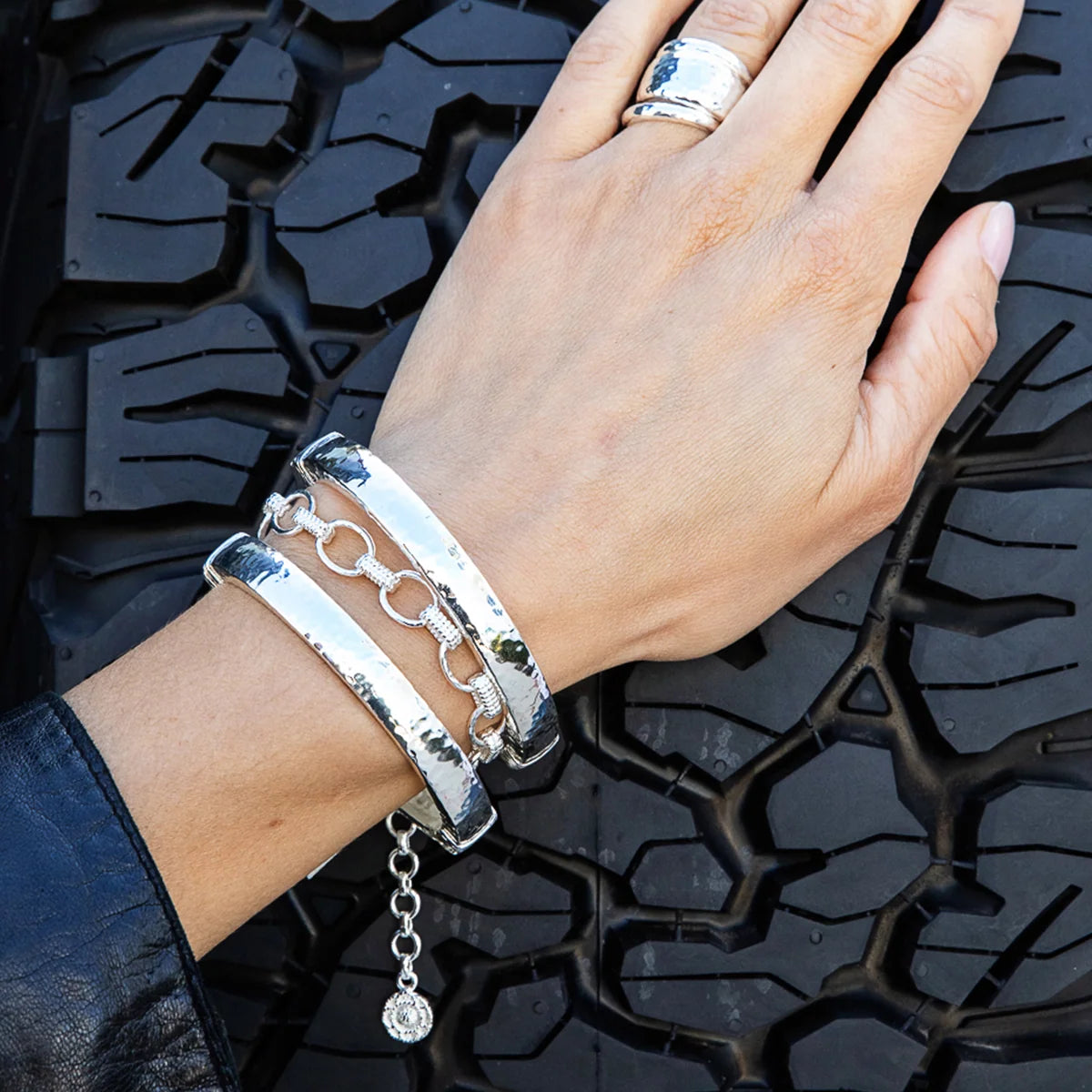 Capucine De Wulf Small Link Bracelet, 7"+1.5" - Silver