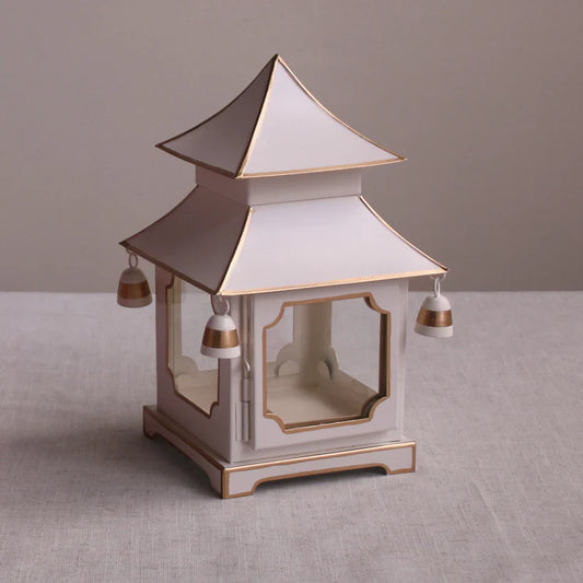 Beatriz Ball Holiday Pagoda Lantern- Ivory