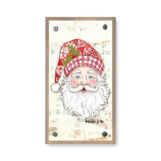 The Porch Baxter and Me Quilted Santa Happy Block