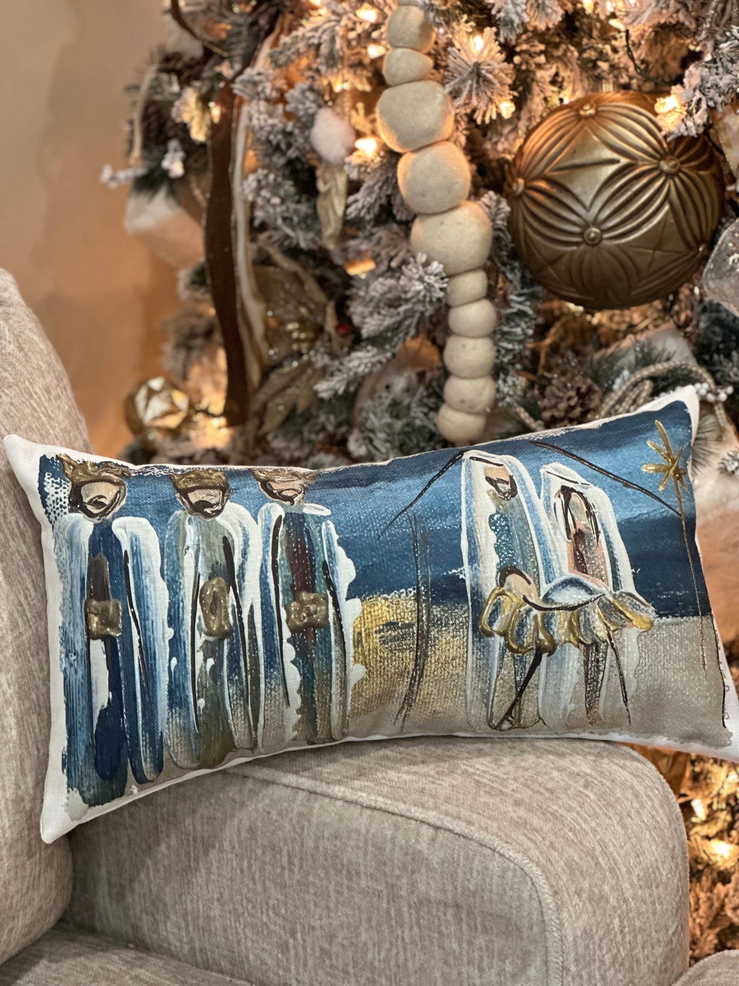The GA Blue Nativity Lumbar