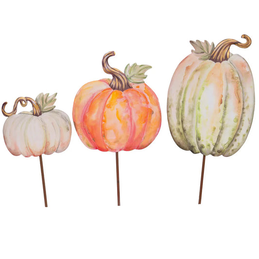 The Porch Round Top Watercolor Pumpkin Set