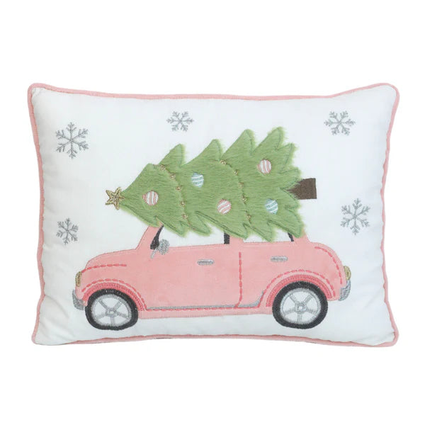 Mon Ami Pink Holiday Lumber Pillow