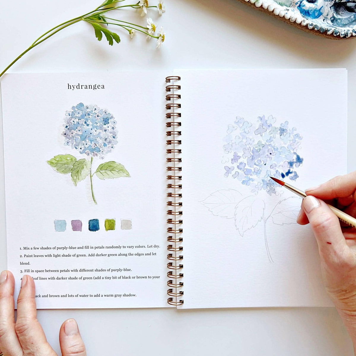 The Porch Flowers watercolor workbook