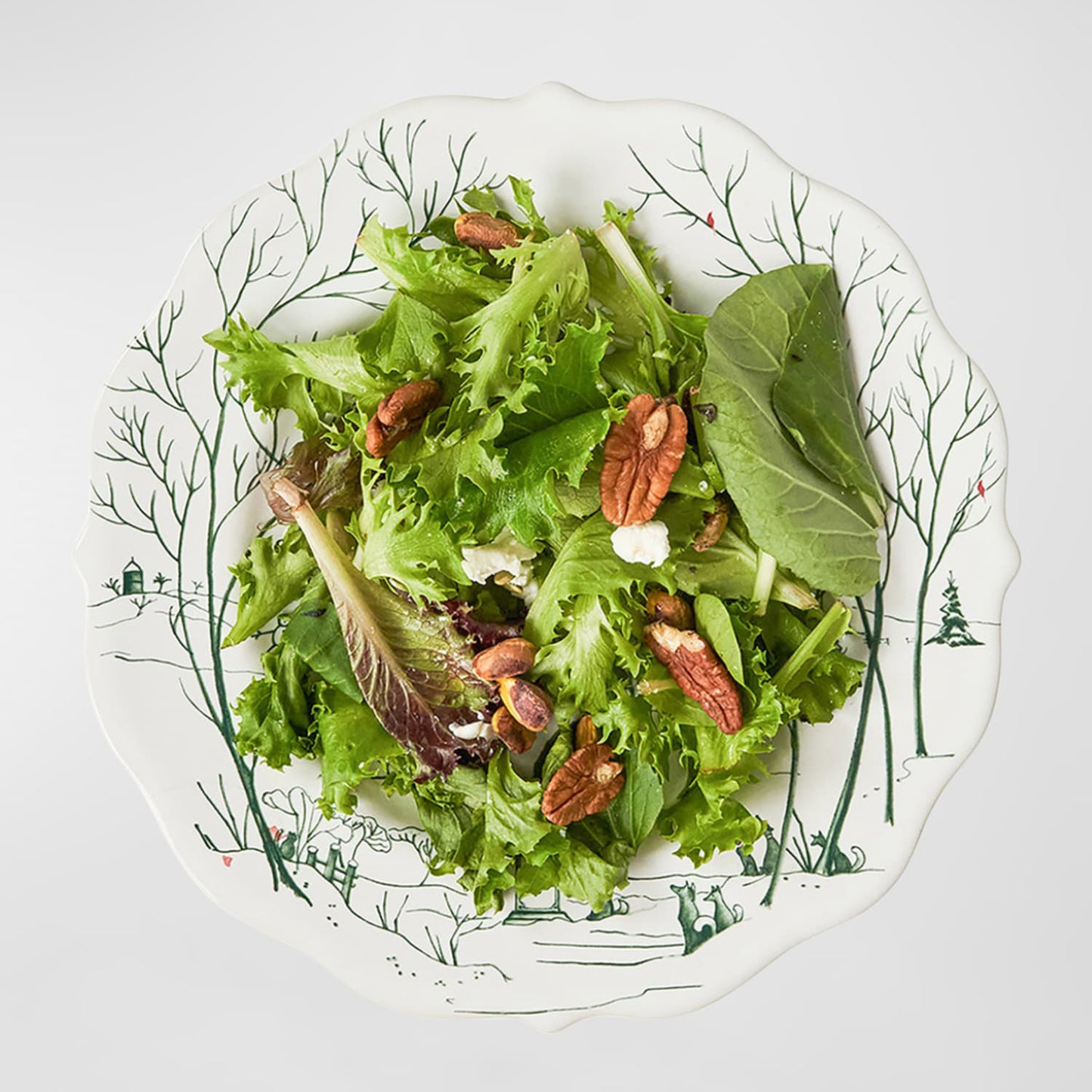Juliska Country Estate Winter Frolic Dessert/Salad Plate - Evergreen
