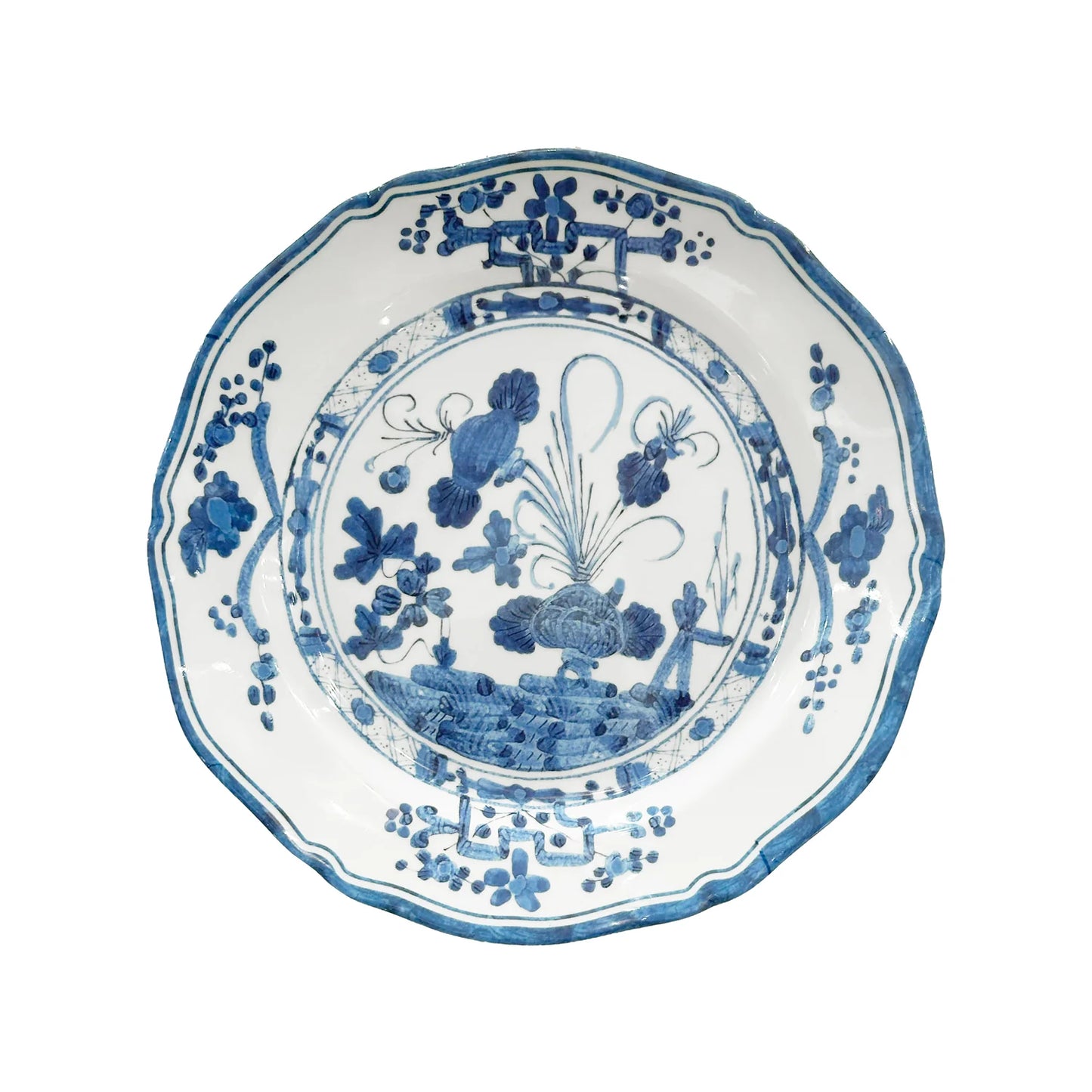 Beatriz Ball VIDA Faenza 9" Salad Plate White and Blue