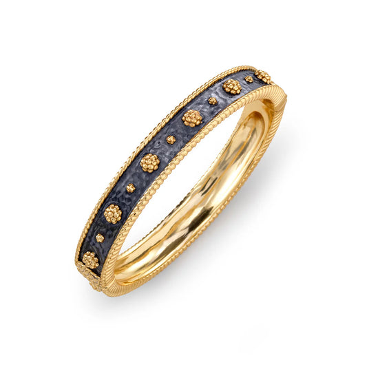 Capucine De Wulf Berry Classic Hinged Bangle Midnight