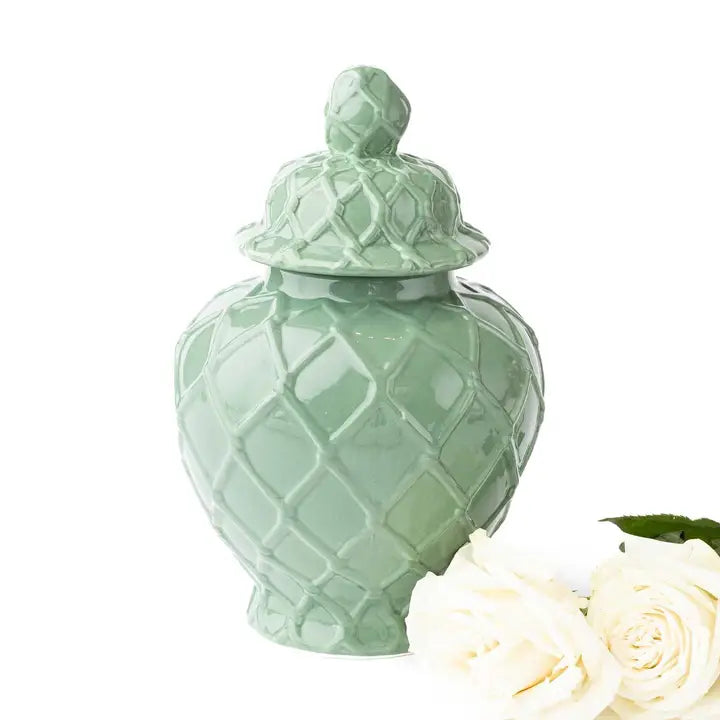8 Oak Lane Green Ginger Jar