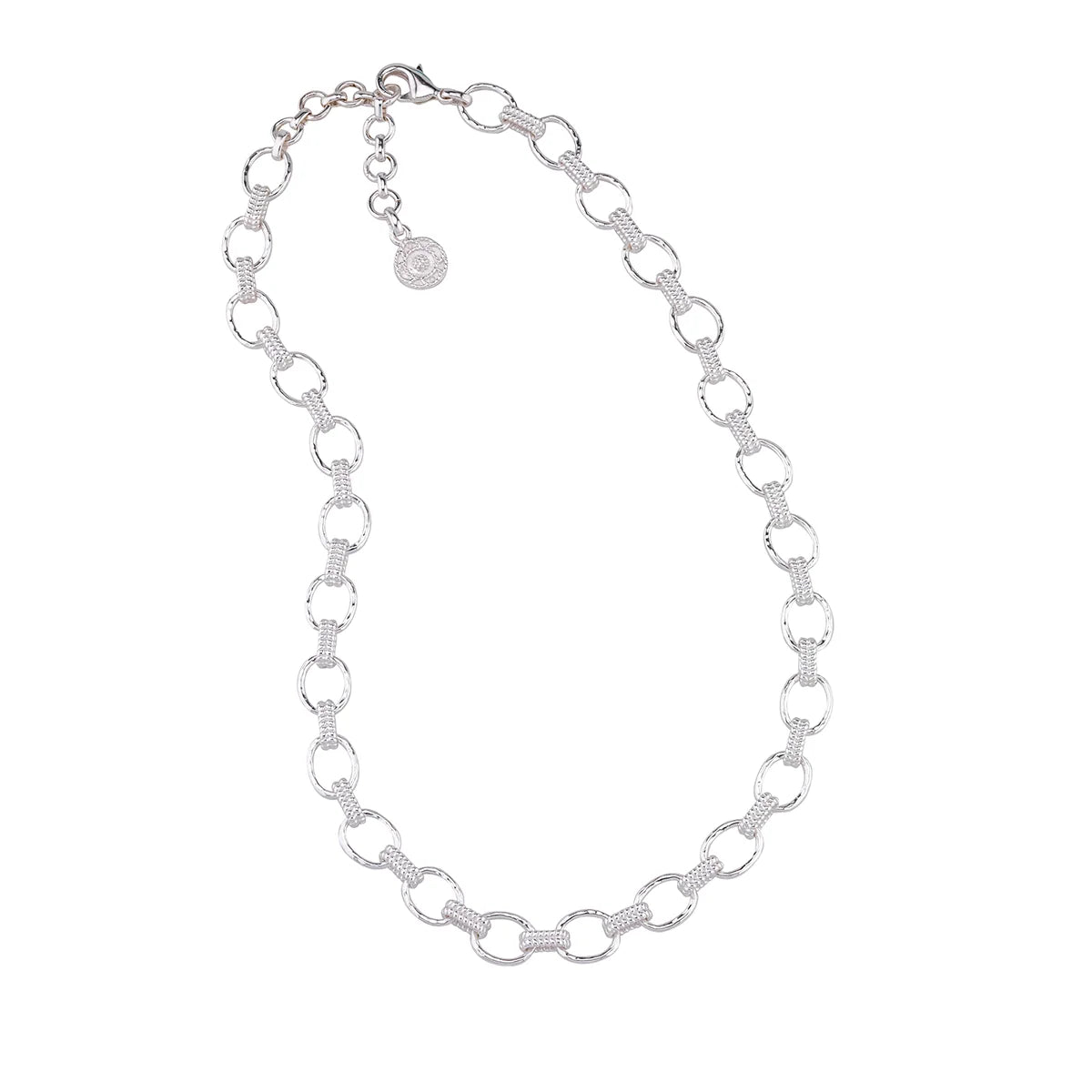 Capucine De Wulf Cleopatra Small Link Necklace, 16"+2" - Silver
