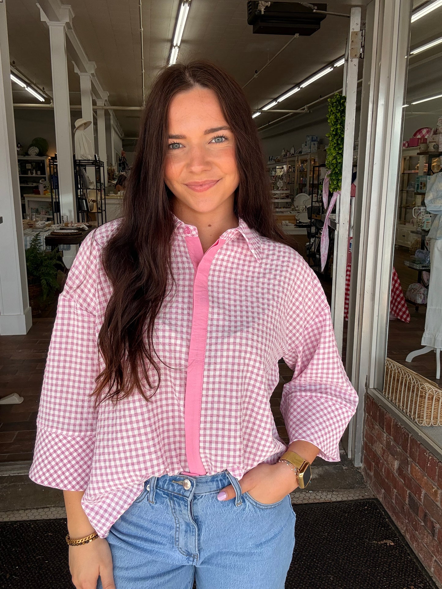 Gingham Gaze Top