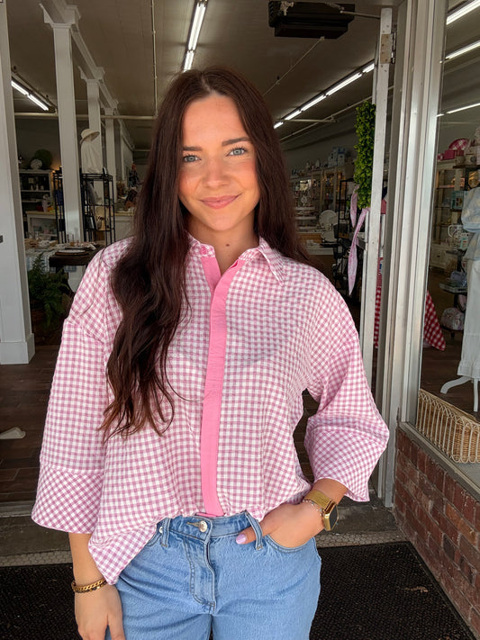 Gingham Gaze Top