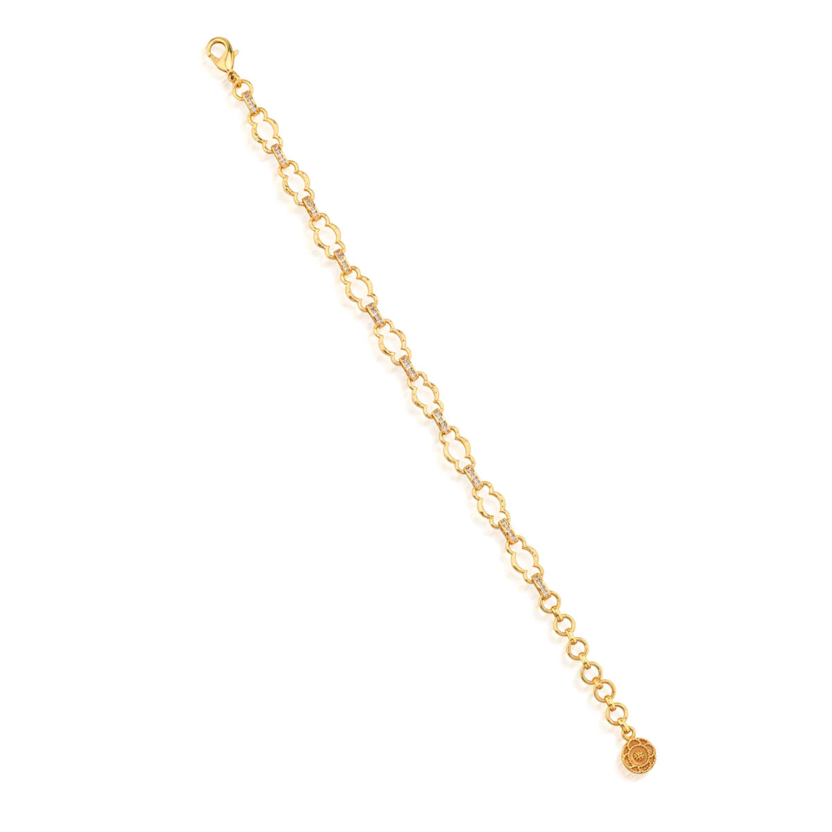 Capuine De Wulf Maharani Petite Chain Bracelet, 7"+2" - Clear Cubic Zirconia