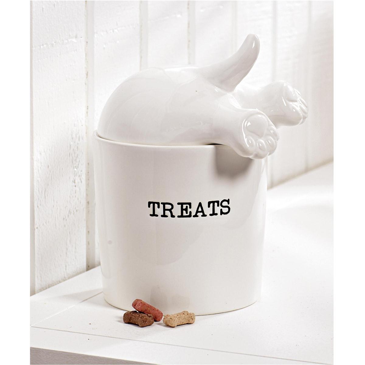 The Porch Mud Pie Dog Tail Treat Canister