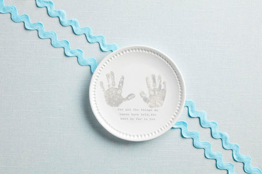 The Porch Mud Pie Handprint Keepsake Platter