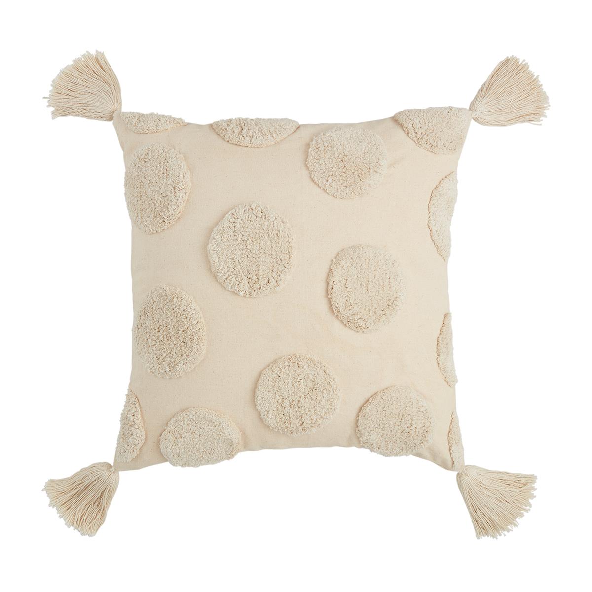 The Porch Mud Pie Square Tufted Dot Pillow