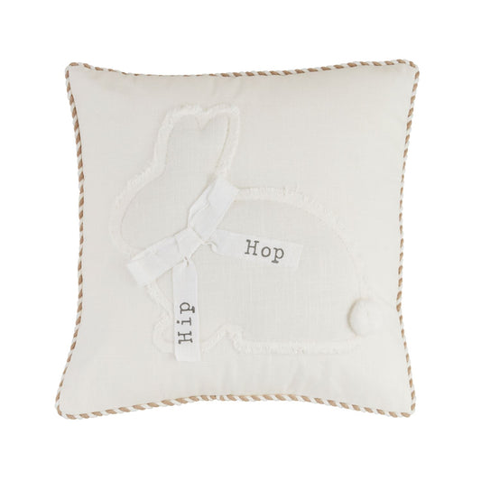 The Porch Mud Pie Square Spring Bunny Pillow
