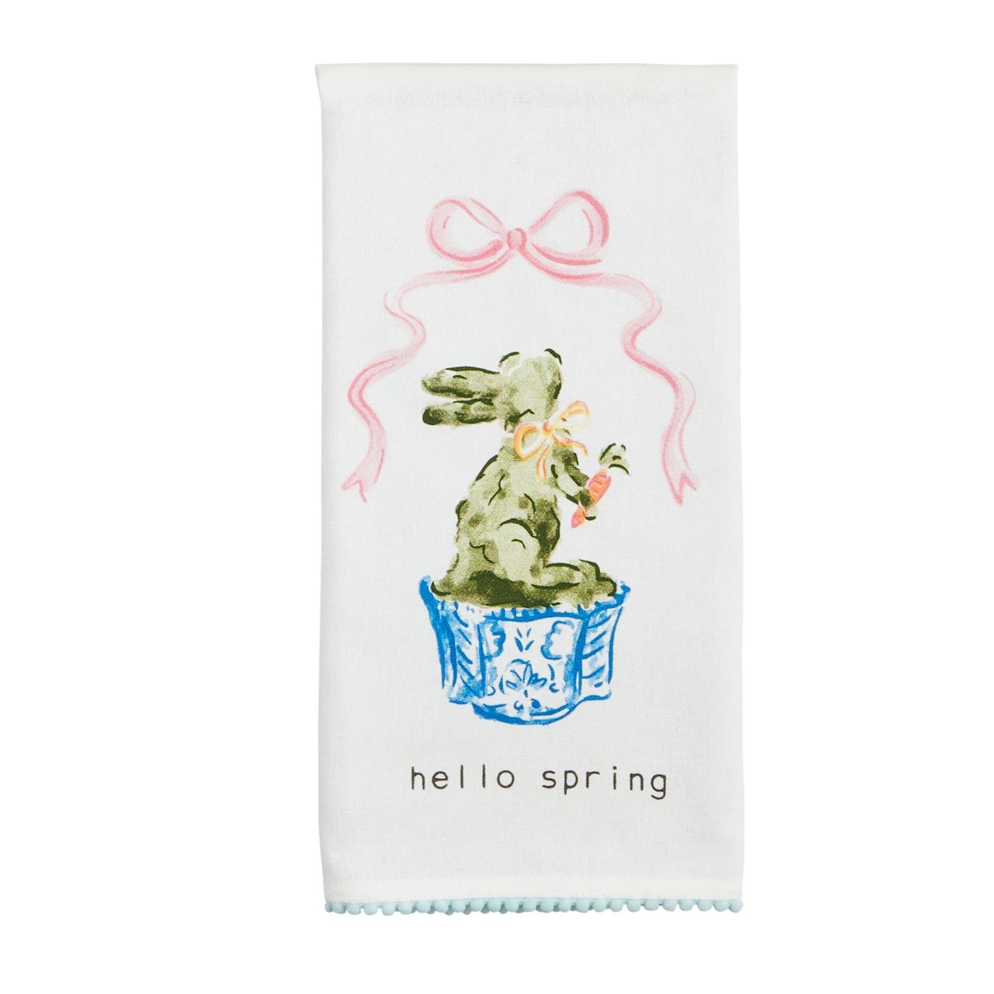 The Porch Mud Pie Hello Spring Topiary Tea Towel