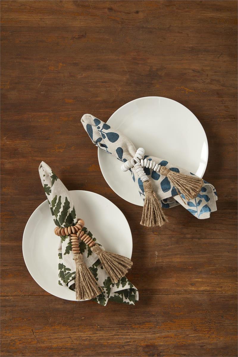 The Porch Mud Pie Green Leaf Napkins