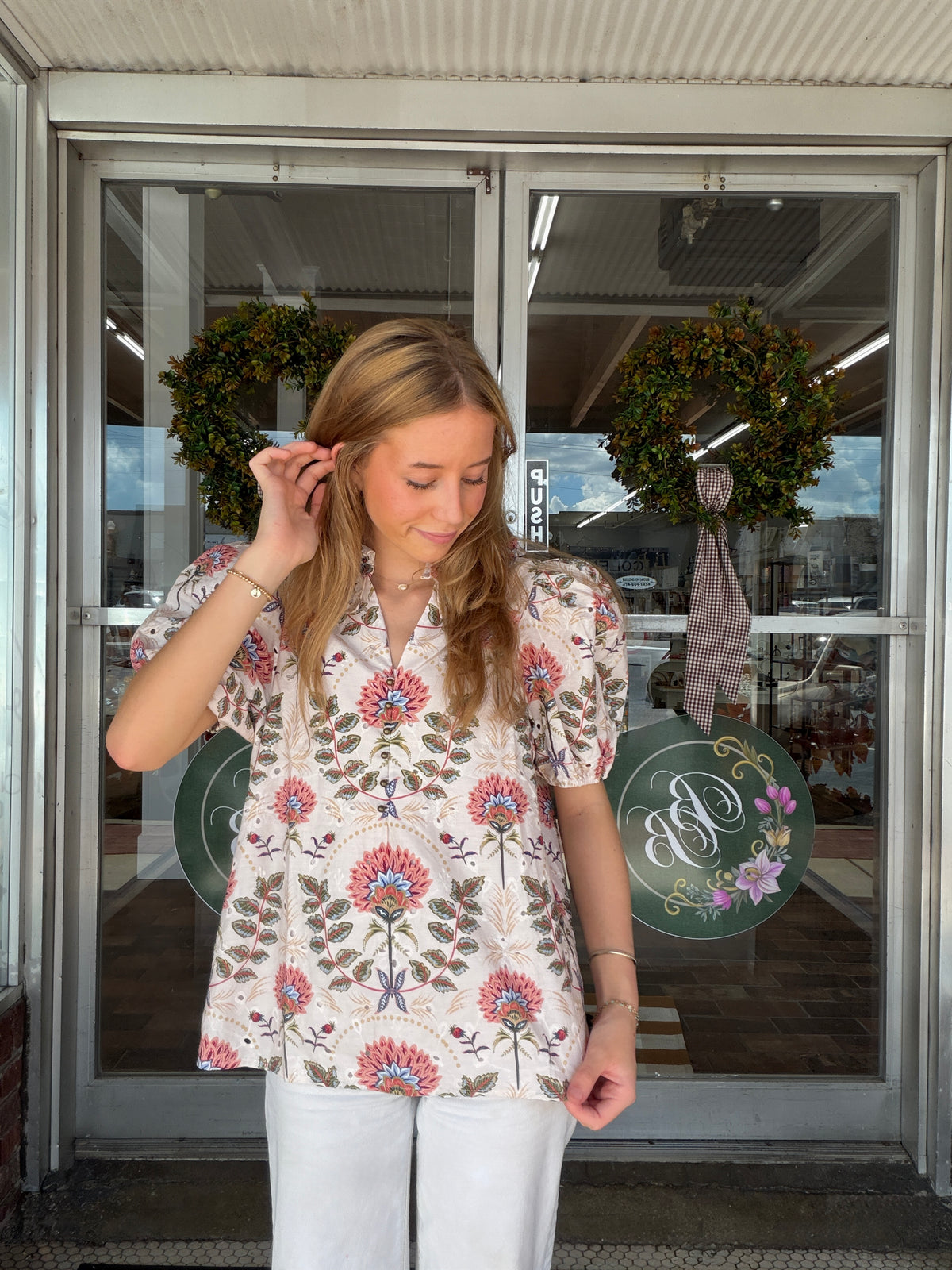 Cream Meadow Muse Blouse