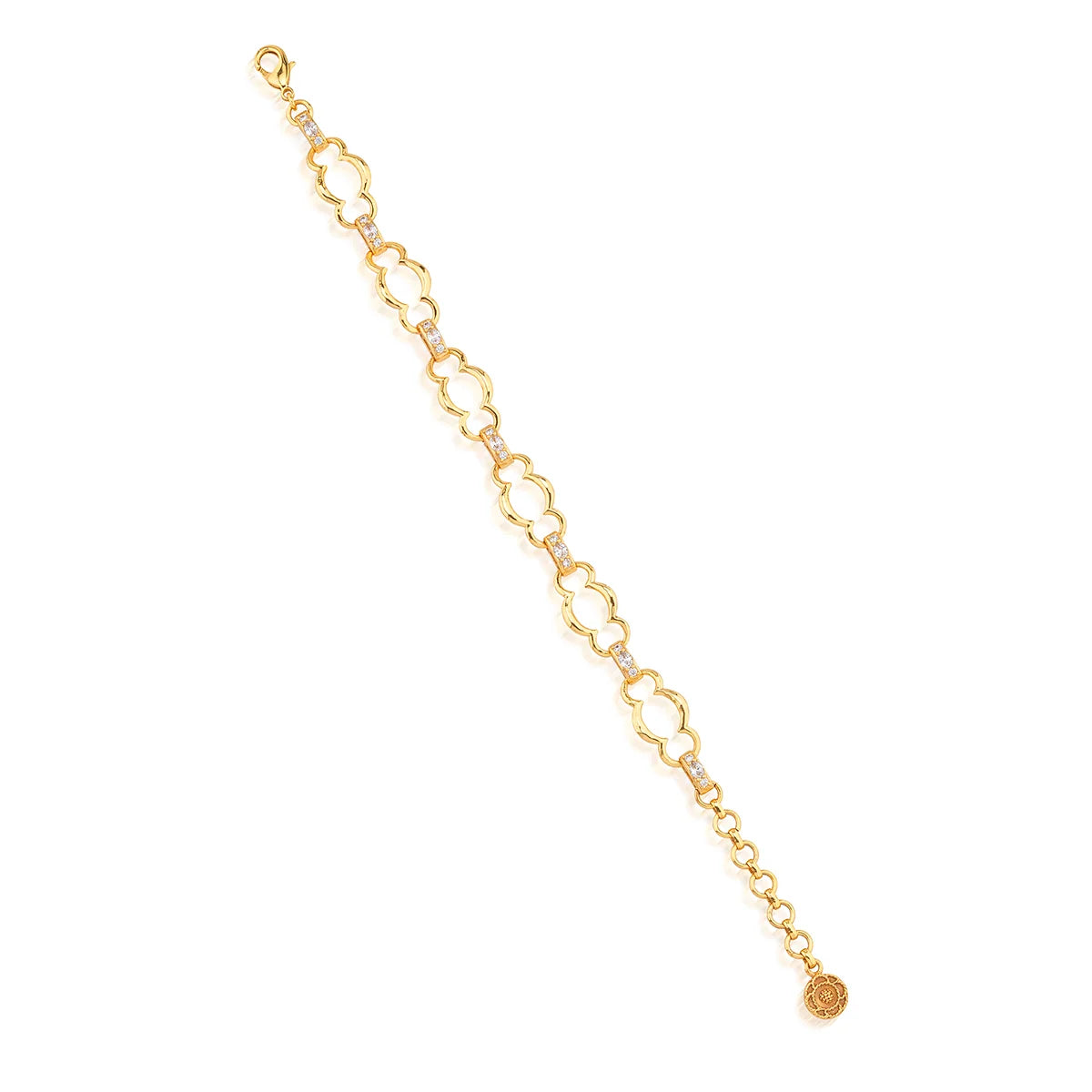 Capucine De Wulf Maharani Grande Chain Bracelet, 7.5"+2" - Clear Cubic Zirconi