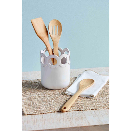 The Porch Mud Pie Scalloped Utensil Holder