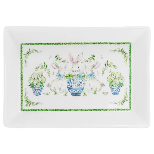 The Porch Boston International Boxwood Bunny Serving Platter