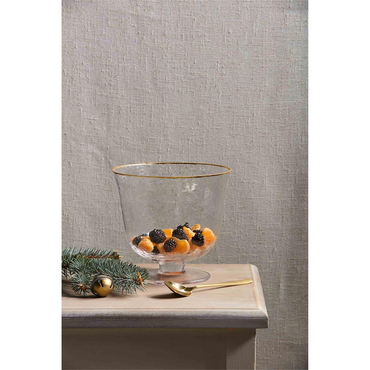 The Porch Mud Pie Gold Edge Pedestal Bowl Set