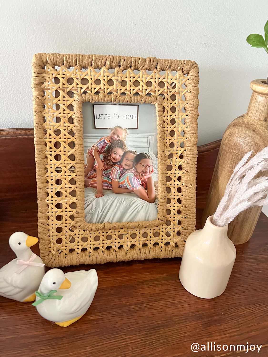 The Porch Mudpie Small Woven Cane Frame, Small