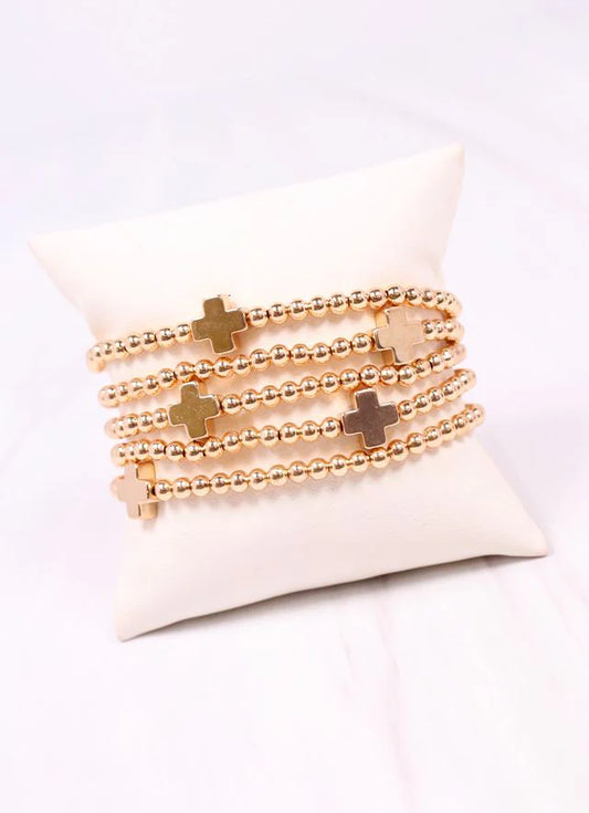 Caroline Hill Olstead Cross Bracelet Set