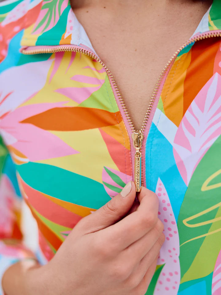 Mary Square Get Tropical Half Zip