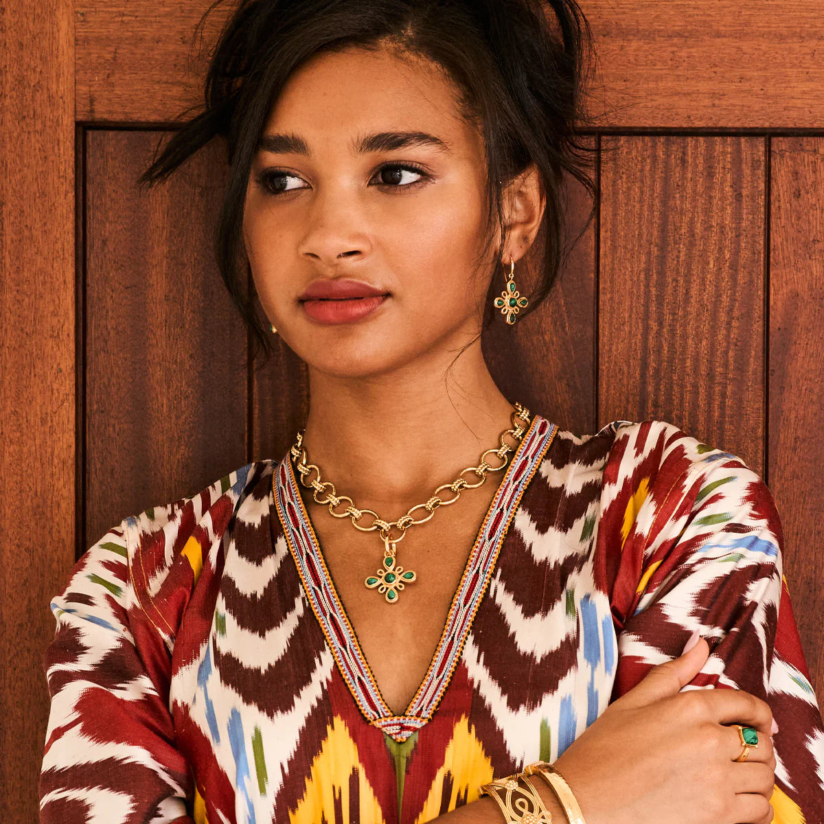 Capucine De Wulf Monique Gem Pendant- Malachite