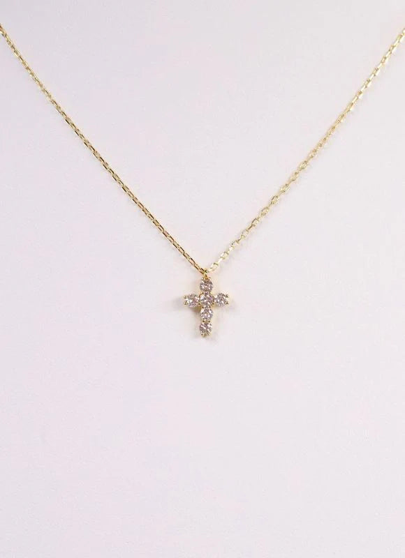 Caroline Hill Pontiac CZ Cross Necklace