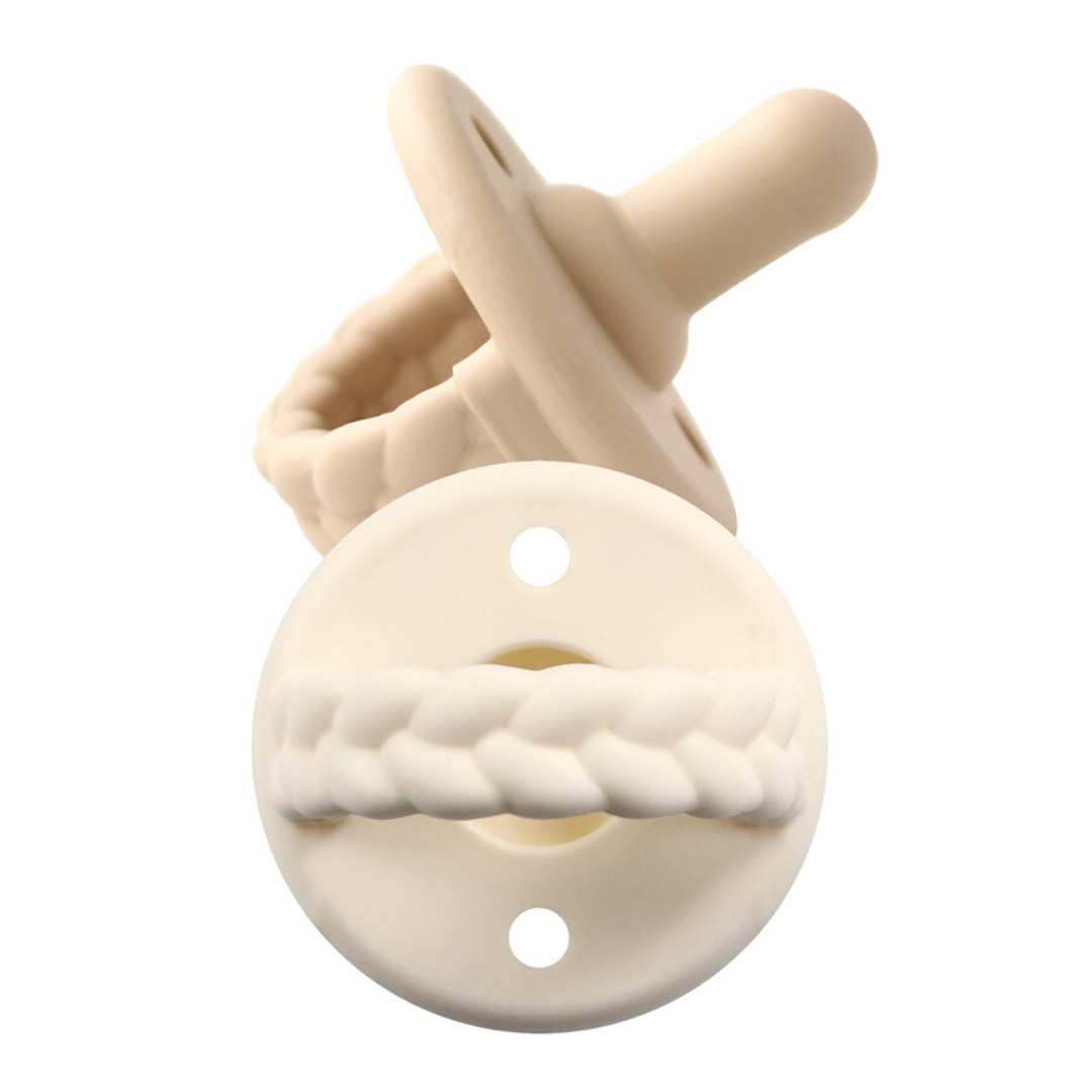 The Porch Sweetie Soother™ Pacifier Sets (2-pack): Robin's Egg Blue + Navy Cables