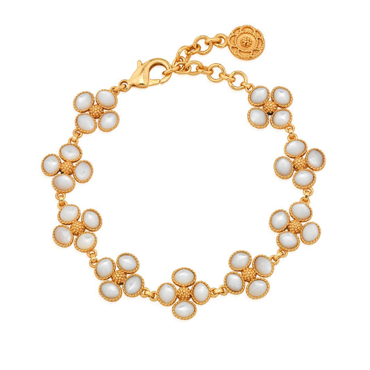 Capucine De Wulf Berry Clover Link Bracelet, 7"+2" - MOP
