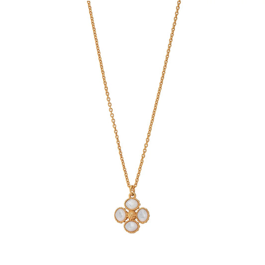 Capucine De Wulf Clover Double Sided Charm Necklace, 16"+2" - MOP
