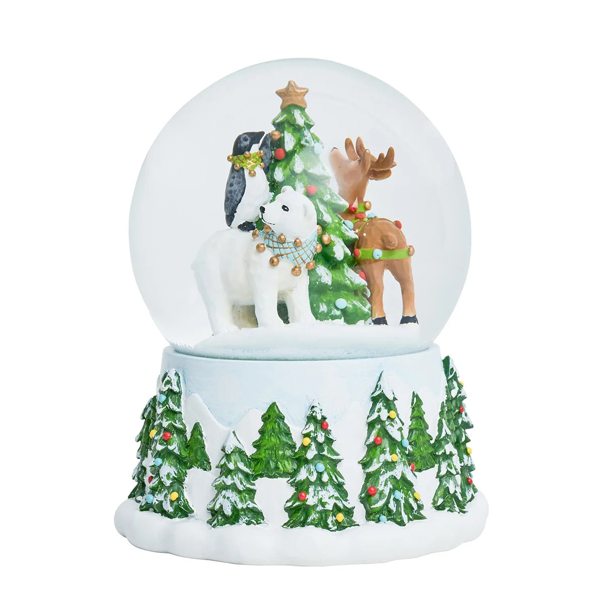 North Pole Animal Snow Globe
