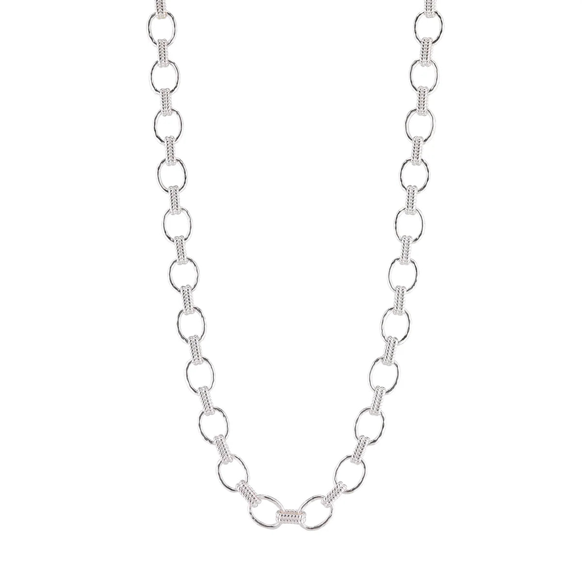 Capucine De Wulf Cleopatra Small Link Necklace, 16"+2" - Silver