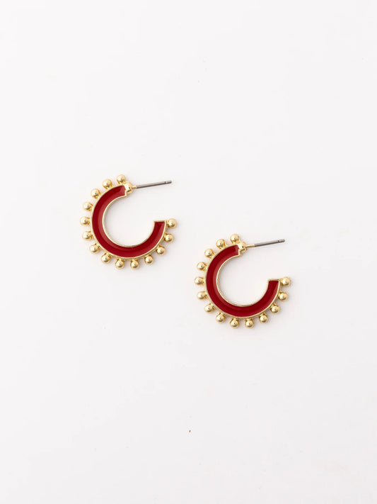 Michelle Mcdowel Hadley Earrings Red + black