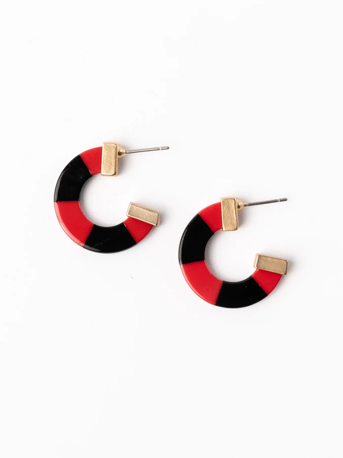 Michelle Mcdowell Melody Earrings Red + Black