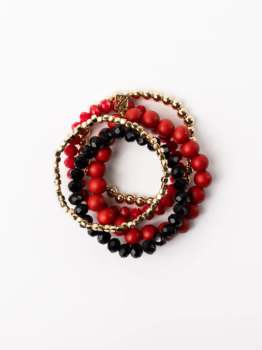 Michelle Mcdowell Mandy Bracelet Red + Black